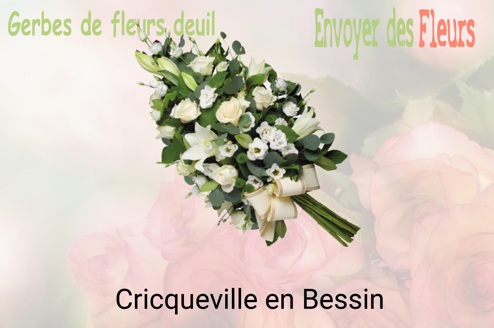 Gerbe de fleurs de deuil livrée à Cricqueville-en-Bessin